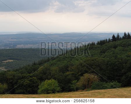 View On The French Countryside From The Village Of Mont Saint-romain, France