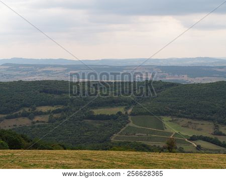 View On The French Countryside From The Village Of Mont Saint-romain, France