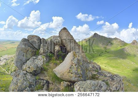 Rock Formations In Macin Mountains, Dobroge, Romania