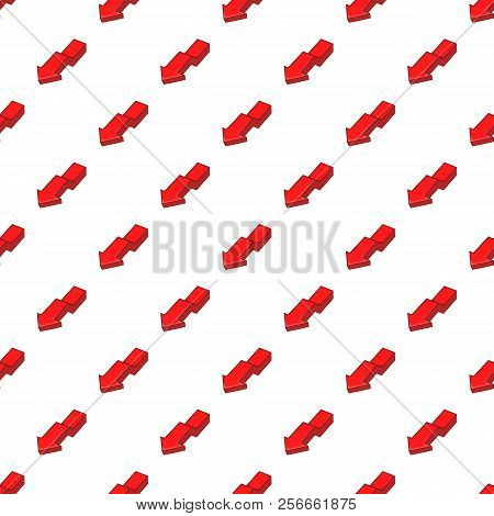Large Curve Arrow Down Pattern. Cartoon Illustration Of Large Curve Arrow Down Pattern For Web