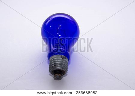 Blue Lamp Without Plafond On White Background
