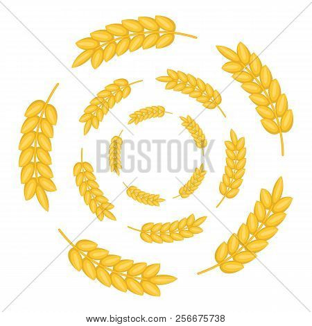 Round Frame Of Ears Icon. Cartoon Illustration Of Round Frame Of Ears Icon For Web Design