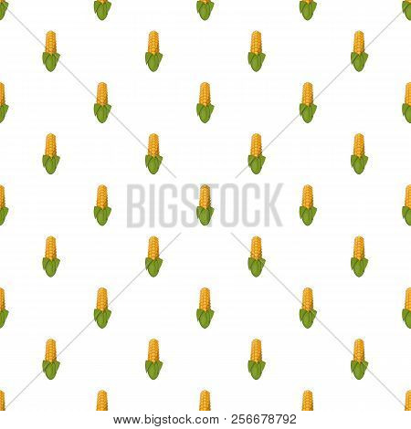 Corncob Pattern. Cartoon Illustration Of Corncob Pattern For Web