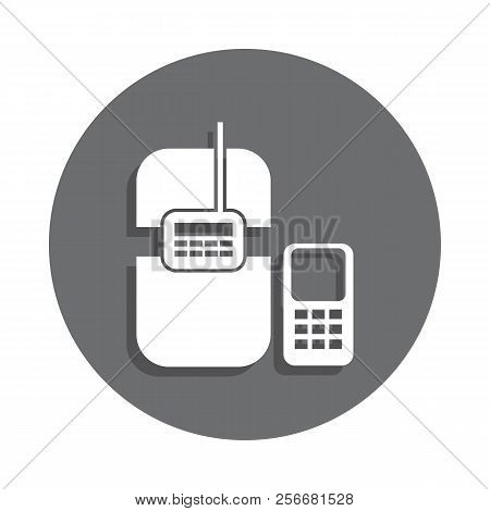 Bomb With Remote Control Icon In Badge Style. One Of Terrorizm Collection Icon Can Be Used For Ui, U