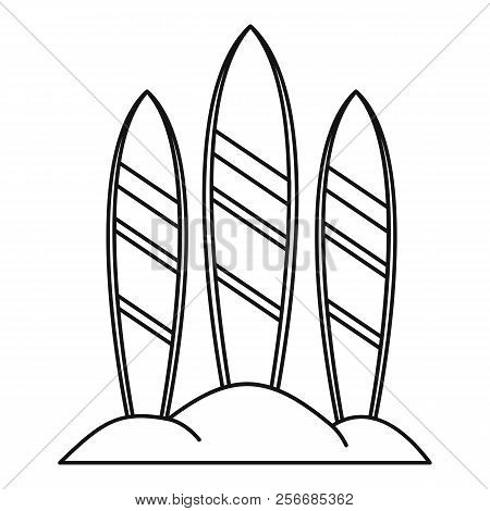 Serfing Board Icon. Outline Illustration Of Serfing Board Icon For Web