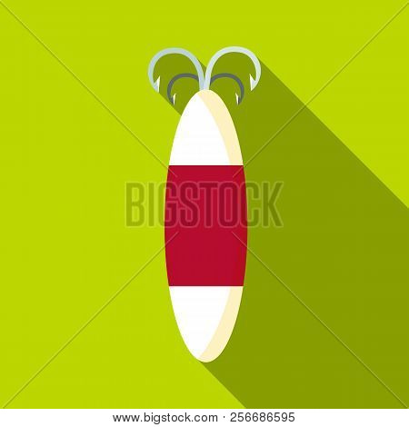 Long Floating Bobber Icon. Flat Illustration Of Long Floating Bobber Icon For Web