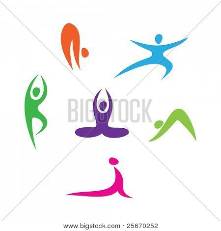 Reihe von Icons - Yoga