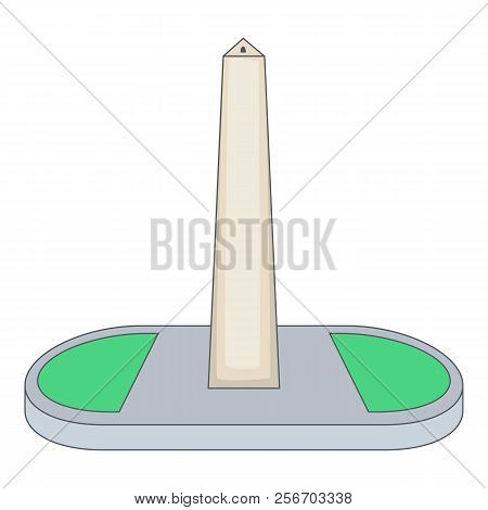 Obelisco Of Buenos Aires, Argentina Icon. Cartoon Illustration Of Obelisco Of Buenos Aires, Argentin