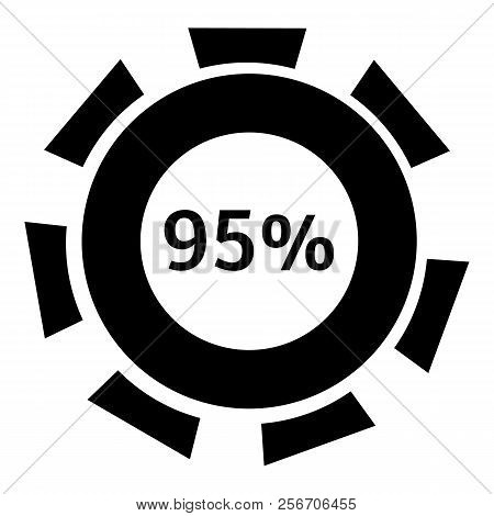 Ninety Five Percent Download Icon. Simple Illustration Of Ninety Five Percent Download Icon For Web