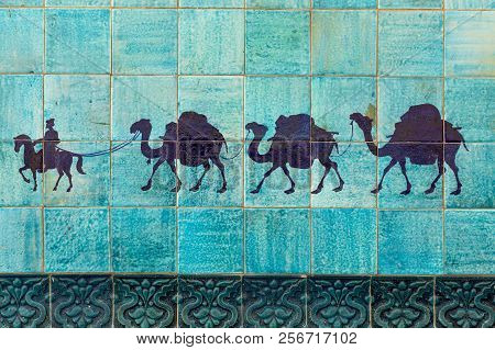 Historic Buildings At Itchan Kala Fortress In The Historic Center Of Khiva. Unesco World Heritage Si