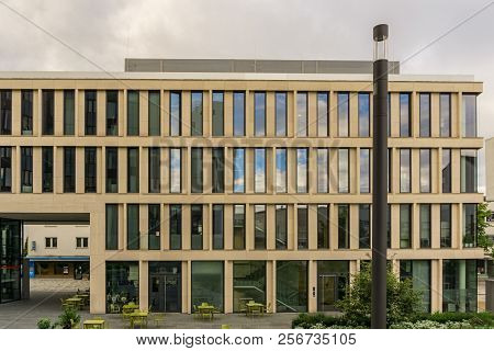 Boeblingen,germany - August 05,2017: Bahnhofstrasse This Is A New Business Building Of The Kreisspar