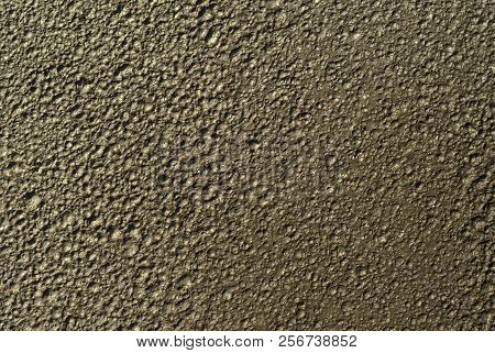 Background, Texture - The Lunar Surface, Top View (in Fact - Wet Clay With Traces Of Rain Drops)