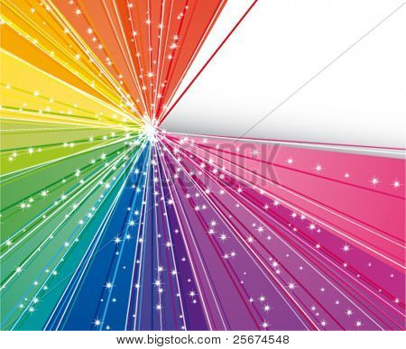 Abstracte regenboog strips