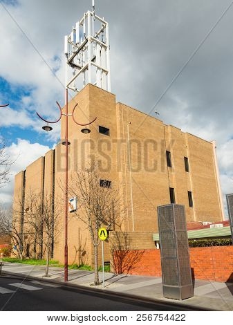Melbourne, Australia - August 11, 2016: Telstra Telephone Exchange In Suburban Box Hill. Telstra Is 