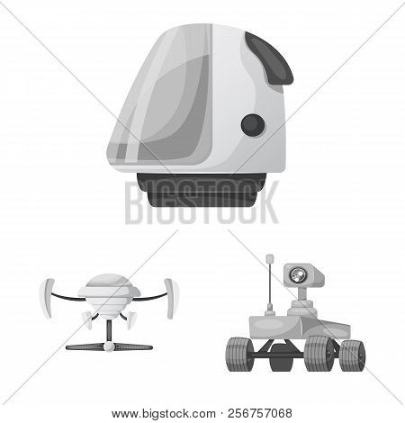 Vector Design Of Mars And Space Icon. Set Of Mars And Planet Vector Icon For Stock.