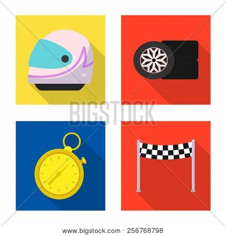 Vector Design Of Car And Rally Logo. Collection Of Car And Race Stock Vector Illustration.