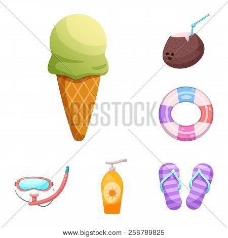 Vector Design Of Pool And Swimming Sign. Collection Of Pool And Activity Vector Icon For Stock.