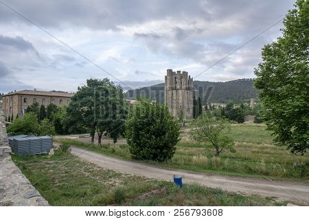 Views Of The Abbey Of St. Mary Of Lagrasse (abbaye Sainte-marie), France.