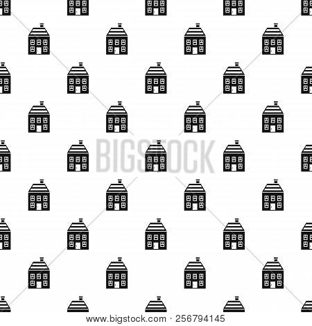 Two-storey House With Chimney Pattern. Simple Illustration Of Two-storey House With Chimney Pattern 