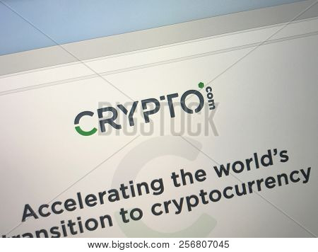 Amsterdam, The Netherlands - September 5, 2018: Website Of Crypto.com, A Cryptocurrency Payments Pla