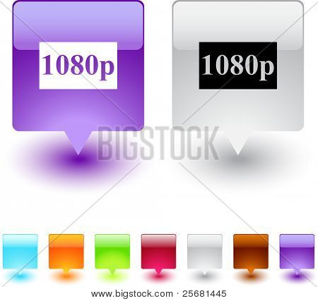pulsanti web quadrati lucidi 1080p.