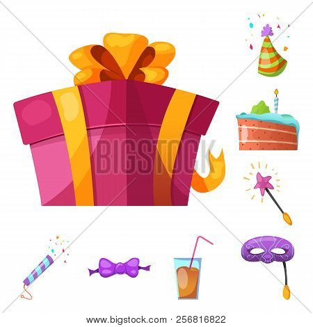 Isolated Object Of Party And Birthday Icon. Collection Of Party And Celebration Stock Symbol For Web