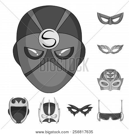 Vector Illustration Of Hero And Mask Sign. Collection Of Hero And Superhero Vector Icon For Stock.