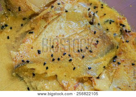 Pomfret Fish Pieces On A Plate.