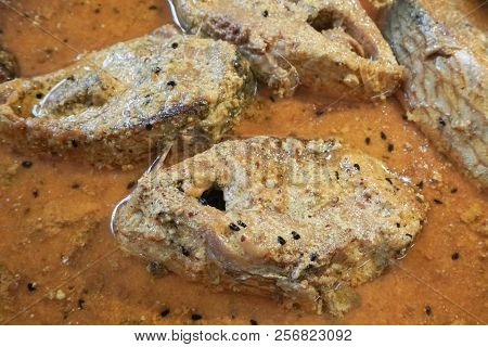 Hilsa Fish Pieces On A Plate.