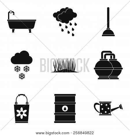Hydroscheme Icons Set. Simple Set Of 9 Hydroscheme Icons For Web Isolated On White Background