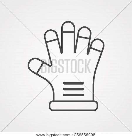 Oven Glove Icon In Black Design Isolated On White Background. Picnic Symbol Stock Vector Illustratio