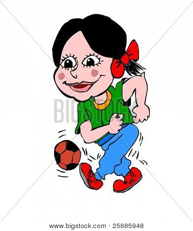 サッカー選手の女児