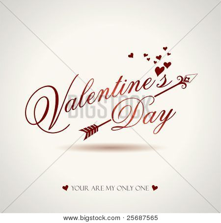 tekst valentine ze strzałką