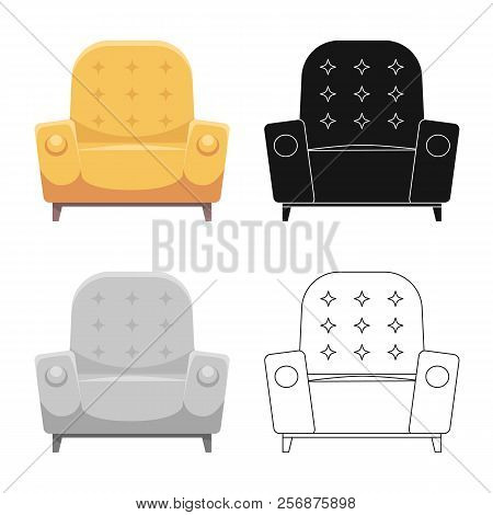 Vector Illustration Of Furniture And Apartment Sign. Collection Of Furniture And Home Vector Icon Fo