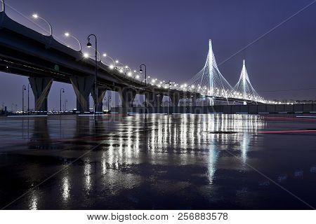 St.petersburg  Russia - July 19, 2018: The Western High Speed Diameter (whsd) Of St. Petersburg