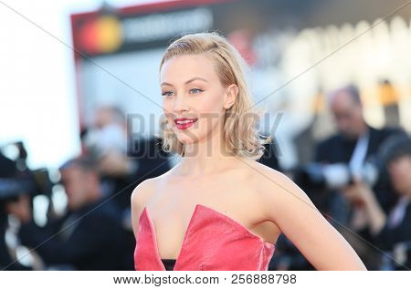 Sarah Gadon attends 'Vox Lux' photocall during the 75th Venice Film Festival at Sala Grande on September 4, 2018 in Venice, Italy.