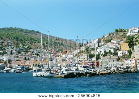 Landscape Of Hydra Island Saronic Gulf Greece