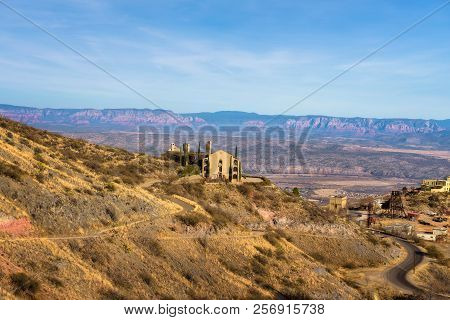 Scenic View Of Jerome Located In The Black Hills Of Yavapai County. It Was A Mining Town And Became 