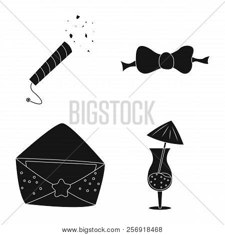Vector Illustration Of Party And Birthday Symbol. Collection Of Party And Celebration Stock Vector I