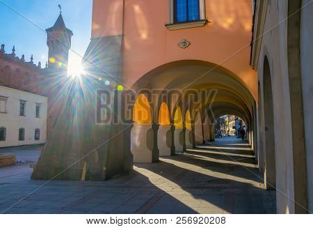 Gallery On Renaissance Street In Old Town In Tarnow, Poland