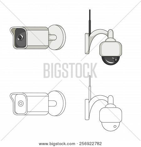 Vector Illustration Of Cctv And Camera Logo. Collection Of Cctv And System Stock Vector Illustration