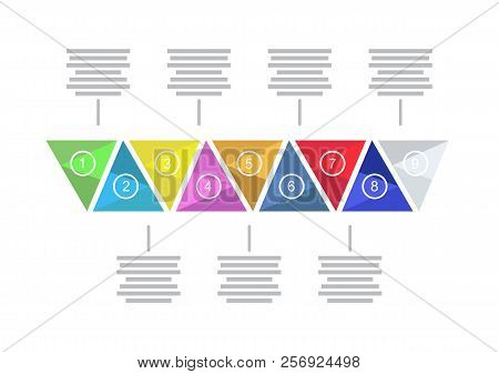 Colorful Geometric Triangular Infographic Presentation Vector Graphic Template