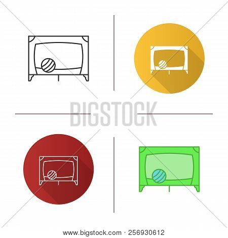 Playpen Icon. Flat Design, Linear And Color Styles. Isolated Vector Illustrations
