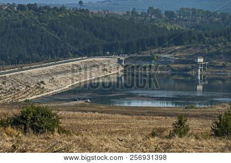 Part With Wall Of Dam, Reservoir Or Barrage  Ognyanovo At River Lesnovska Near Sofia, Bulgaria