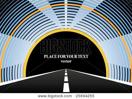Vetor de túnel do carro