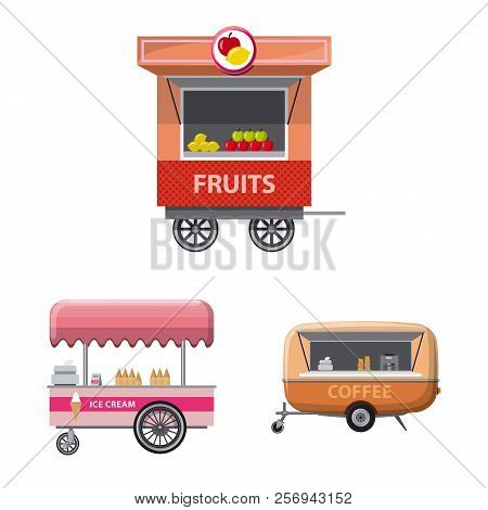 Isolated Object Of Market And Exterior Sign. Collection Of Market And Food Vector Icon For Stock.