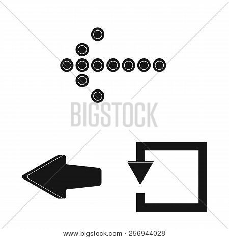Isolated Object Of Element And Arrow Icon. Set Of Element And Direction Stock Symbol For Web.