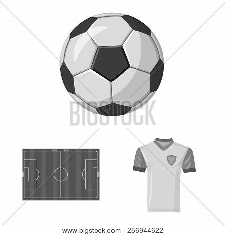 Vector Design Of Soccer And Gear Logo. Collection Of Soccer And Tournament Stock Vector Illustration