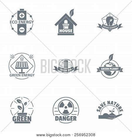 Environmental Logo Set. Simple Set Of 9 Environmental Logo For Web Isolated On White Background