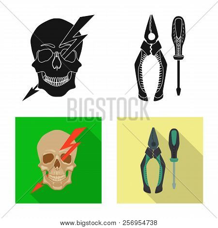 Vector Illustration Of Electricity And Electric Sign. Set Of Electricity And Energy Stock Vector Ill